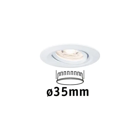 Enc Nova mini Coin rond orientable LED 1x4W 310lm blanc dépoli/alu ...