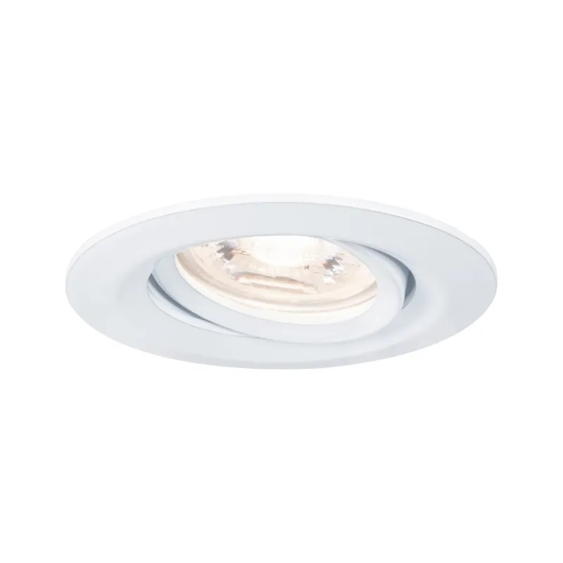 Enc Nova mini Coin rond orientable LED 1x4W 310lm blanc dépoli/alu ...