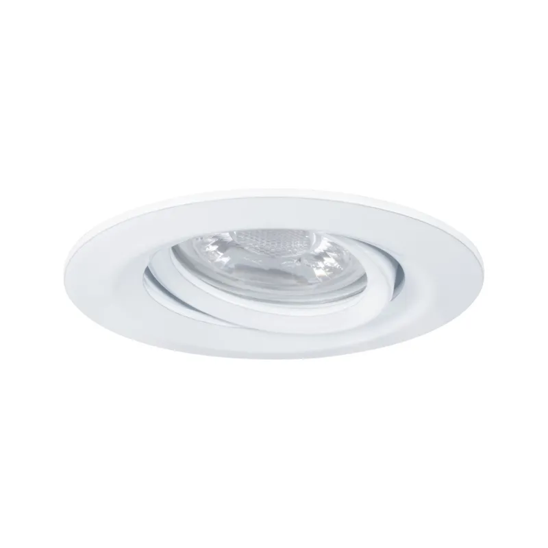 Enc Nova mini Coin rond orientable LED 1x4W 310lm blanc dépoli/alu ...