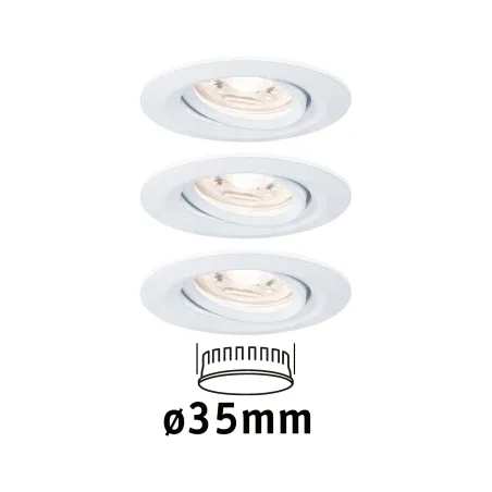 Enc Nova mini Coin rond orientable LED 3x4W 310lm blanc dépoli/alu ...