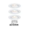 Enc Nova mini Coin rond orientable LED 3x4W 310lm blanc dépoli/alu ...