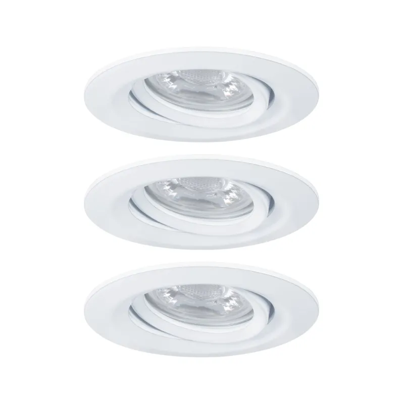 Enc Nova mini Coin rond orientable LED 3x4W 310lm blanc dépoli/alu ...