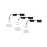 Enc Nova mini Coin rond orientable LED 3x4W 310lm blanc dépoli/alu ...