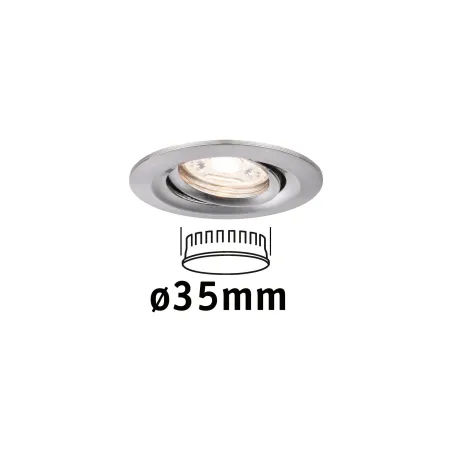 Enc Nova mini Coin rond orientable LED 1x4W 310lm acier brossé/alu ...