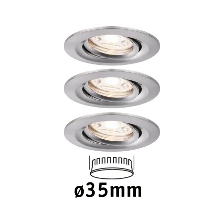 Enc Nova mini Coin rond orientable LED 3x4W 310lm acier brossé/Alu ...