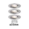 Enc Nova mini Coin rond orientable LED 3x4W 310lm acier brossé/Alu ...