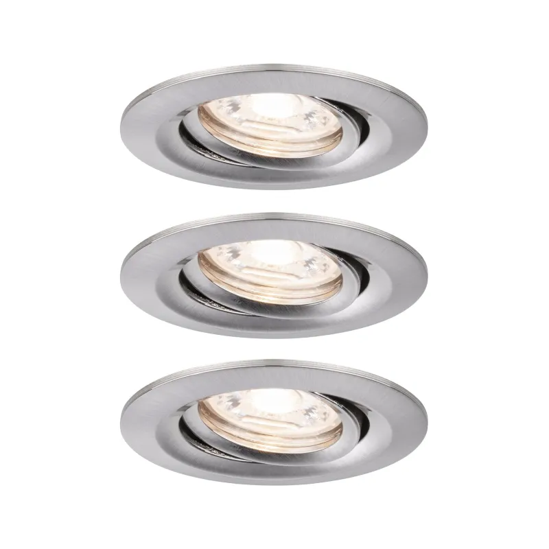 Enc Nova mini Coin rond orientable LED 3x4W 310lm acier brossé/Alu ...