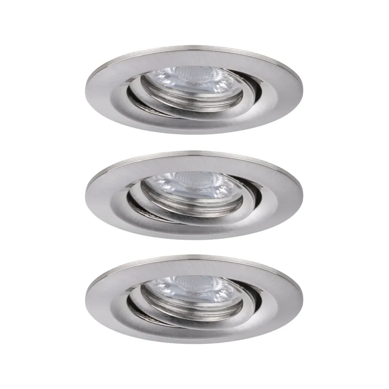 Enc Nova mini Coin rond orientable LED 3x4W 310lm acier brossé/Alu ...