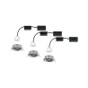 Enc Nova mini Coin rond orientable LED 3x4W 310lm acier brossé/Alu ...