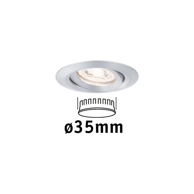 Enc Nova mini Coin rond orientable LED 1x4W 310lm alu tourné/alu - ...