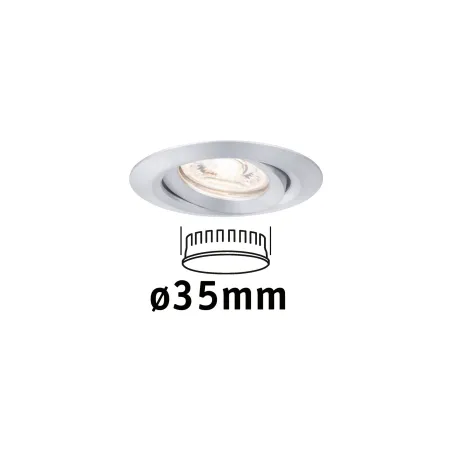 Enc Nova mini Coin rond orientable LED 1x4W 310lm alu tourné/alu - ...