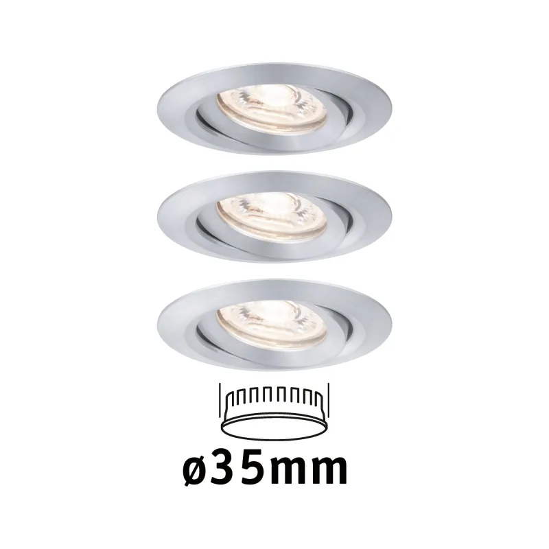Enc Nova mini Coin rond orientable LED 3x4W 310lm alu tourné/alu - ...