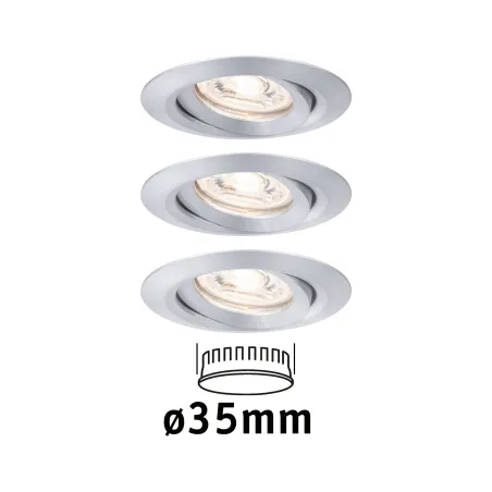 Enc Nova mini Coin rond orientable LED 3x4W 310lm alu tourné/alu - ...