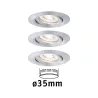 Enc Nova mini Coin rond orientable LED 3x4W 310lm alu tourné/alu - ...
