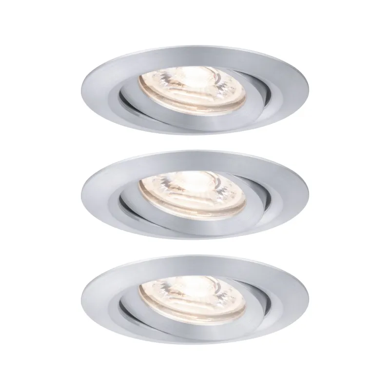 Enc Nova mini Coin rond orientable LED 3x4W 310lm alu tourné/alu - ...