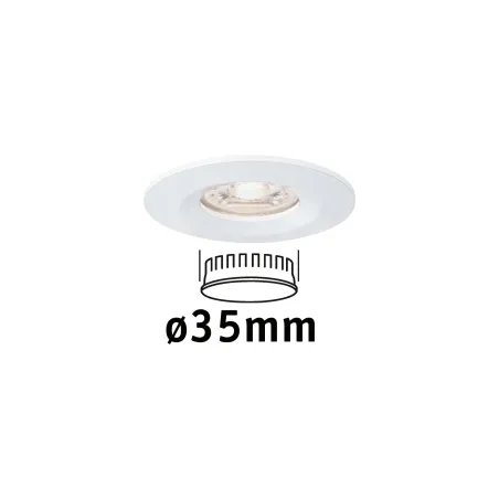 Enc Nova mini Coin rond fixe IP44 LED 1x4W 310lm Blanc dépoli/Alu -...
