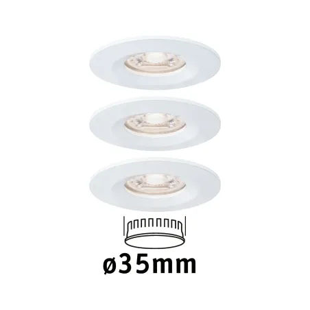 Enc Nova mini Coin rond fixe IP44 LED 3x4W 310lm blanc dépoli/alu -...