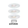 Enc Nova mini Coin rond fixe IP44 LED 3x4W 310lm blanc dépoli/alu -...