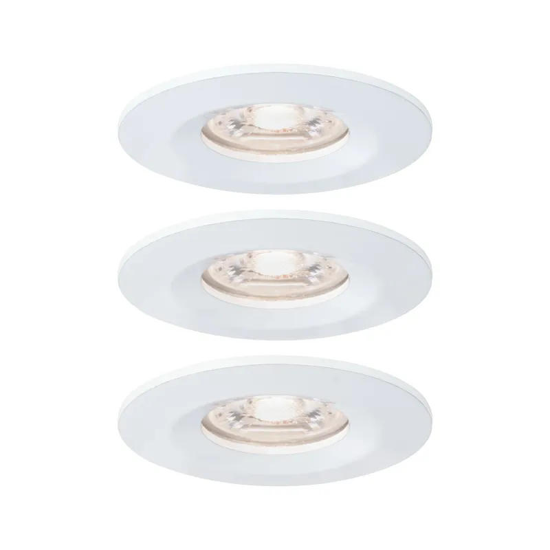 Enc Nova mini Coin rond fixe IP44 LED 3x4W 310lm blanc dépoli/alu -...