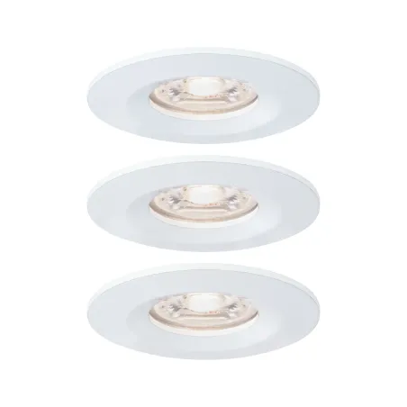 Enc Nova mini Coin rond fixe IP44 LED 3x4W 310lm blanc dépoli/alu -...
