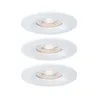 Enc Nova mini Coin rond fixe IP44 LED 3x4W 310lm blanc dépoli/alu -...