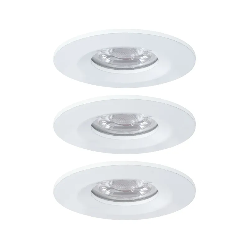 Enc Nova mini Coin rond fixe IP44 LED 3x4W 310lm blanc dépoli/alu -...
