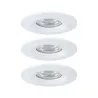 Enc Nova mini Coin rond fixe IP44 LED 3x4W 310lm blanc dépoli/alu -...
