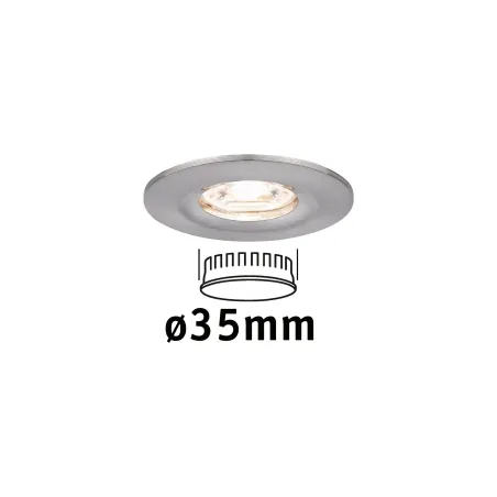 Enc Nova mini Coin rond fixe IP44 LED 1x4W 310lm acier brossé/alu -...