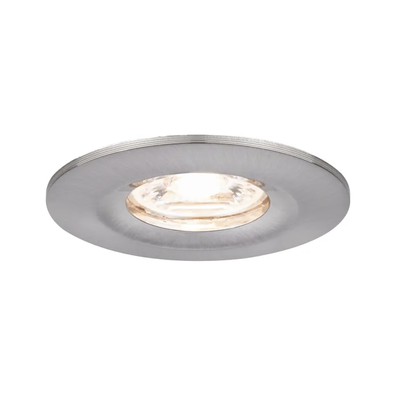 Enc Nova mini Coin rond fixe IP44 LED 1x4W 310lm acier brossé/alu -...