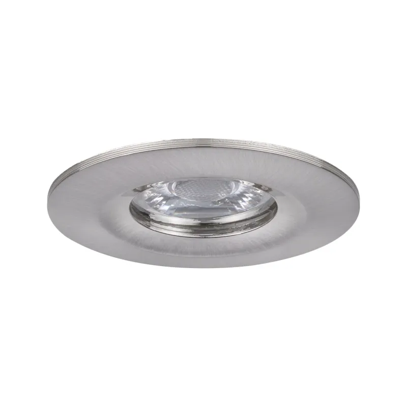 Enc Nova mini Coin rond fixe IP44 LED 1x4W 310lm acier brossé/alu -...