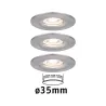 Enc Nova mini Coin rond fixe IP44 LED 3x4W 310lm acier brossé/alu -...