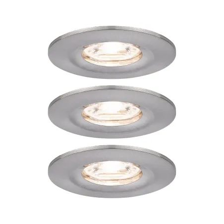 Enc Nova mini Coin rond fixe IP44 LED 3x4W 310lm acier brossé/alu -...
