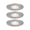 Enc Nova mini Coin rond fixe IP44 LED 3x4W 310lm acier brossé/alu -...