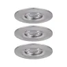 Enc Nova mini Coin rond fixe IP44 LED 3x4W 310lm acier brossé/alu -...