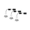 Enc Nova mini Coin rond fixe IP44 LED 3x4W 310lm acier brossé/alu -...