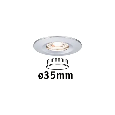 Enc Nova mini Coin rond fixe IP44 LED 1x4W 310lm chrome/alu - Pas cher