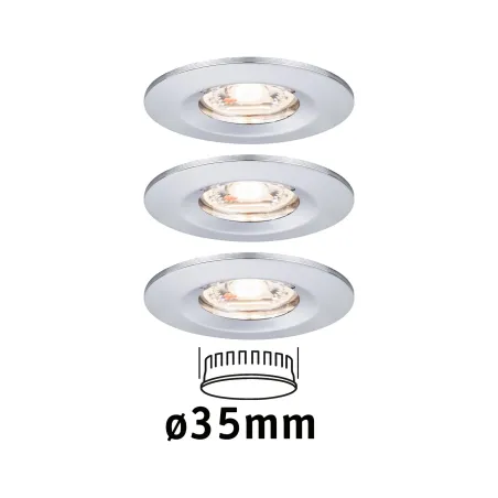 Enc Nova mini Coin rond fixe IP44 LED 3x4W 310lm chrome/Alu - Pas cher