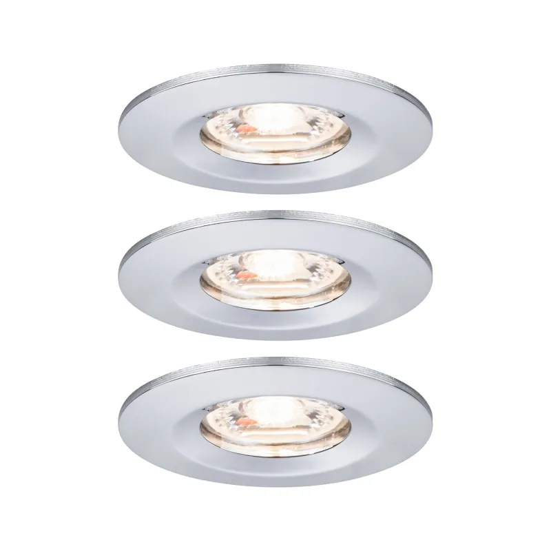 Enc Nova mini Coin rond fixe IP44 LED 3x4W 310lm chrome/Alu - Pas cher