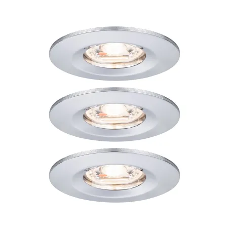 Enc Nova mini Coin rond fixe IP44 LED 3x4W 310lm chrome/Alu - Pas cher