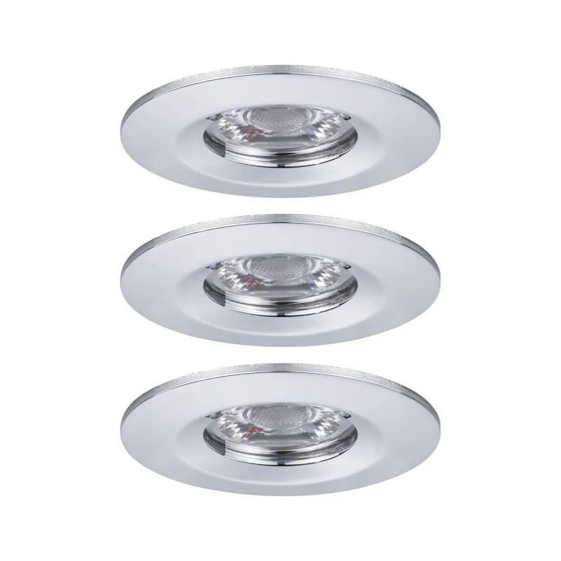 Enc Nova mini Coin rond fixe IP44 LED 3x4W 310lm chrome/Alu - Pas cher