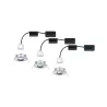 Enc Nova mini Coin rond fixe IP44 LED 3x4W 310lm chrome/Alu - Pas cher