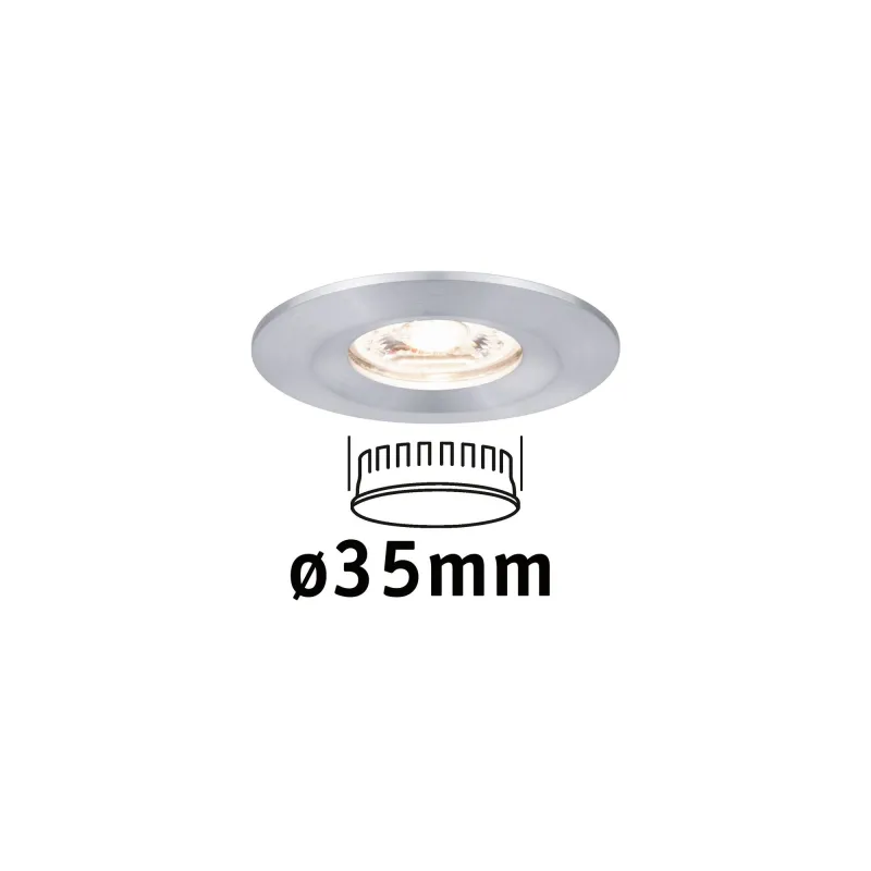 Enc Nova mini Coin rond fixe IP44 LED 1x4W 310lm alu tourné/alu - P...