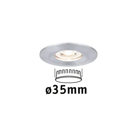 Enc Nova mini Coin rond fixe IP44 LED 1x4W 310lm alu tourné/alu - P...