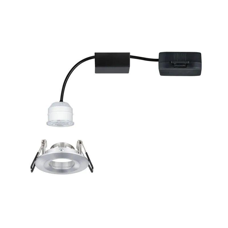 Enc Nova mini Coin rond fixe IP44 LED 1x4W 310lm alu tourné/alu - P...