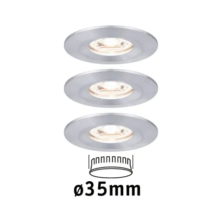 Enc Nova mini Coin rond fixe IP44 LED 3x4W 310lm alu tourné/alu - P...
