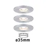 Enc Nova mini Coin rond fixe IP44 LED 3x4W 310lm alu tourné/alu - P...