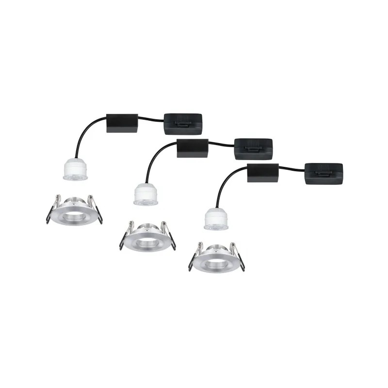Enc Nova mini Coin rond fixe IP44 LED 3x4W 310lm alu tourné/alu - P...