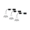 Enc Nova mini Coin rond fixe IP44 LED 3x4W 310lm alu tourné/alu - P...