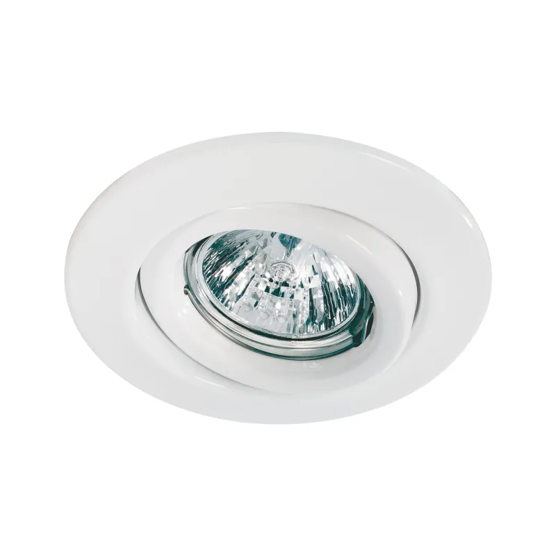 Quality Encastr. orientable max.50W 12V GU5,3 51mm Blanc/Tôle d´aci...