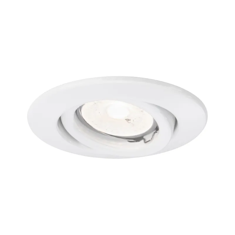 Quality Encastr. orientable max.50W 12V GU5,3 51mm Blanc/Tôle d´aci...